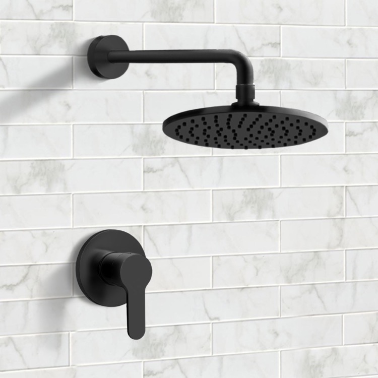 Shower Faucet, Remer SS40, Matte Black Shower Faucet Set with 8